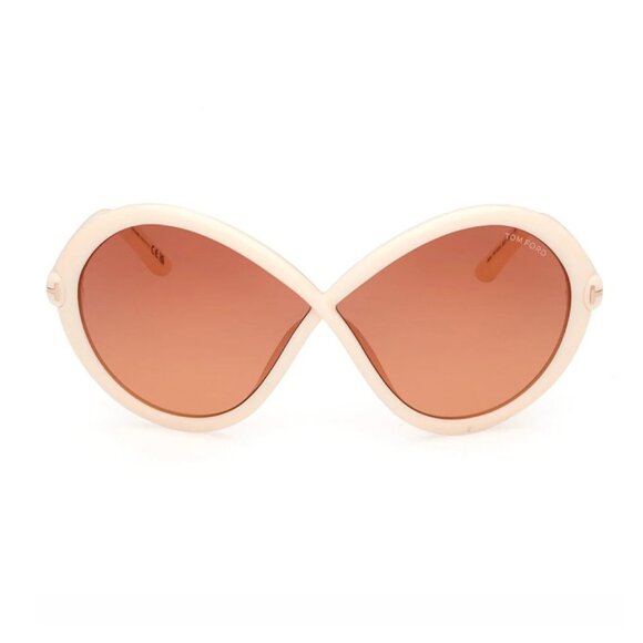 NEW TOM FORD SUNGLASSES IVORY WOMEN GEOMETRIC EYEWEAR